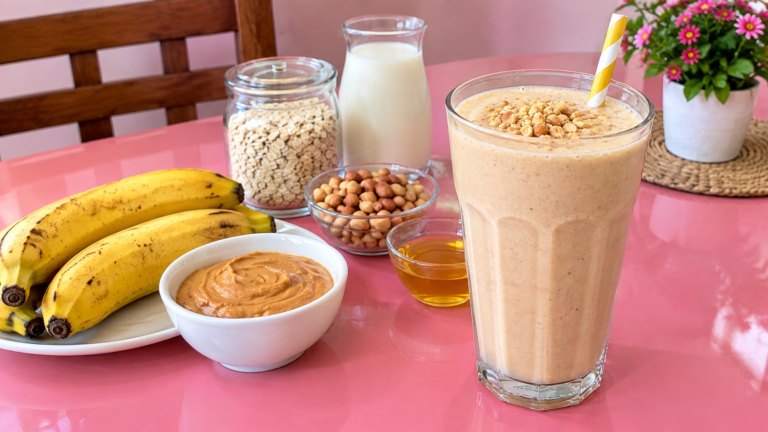 Nigerian Peanut Butter and Banana Smoothie Recipe